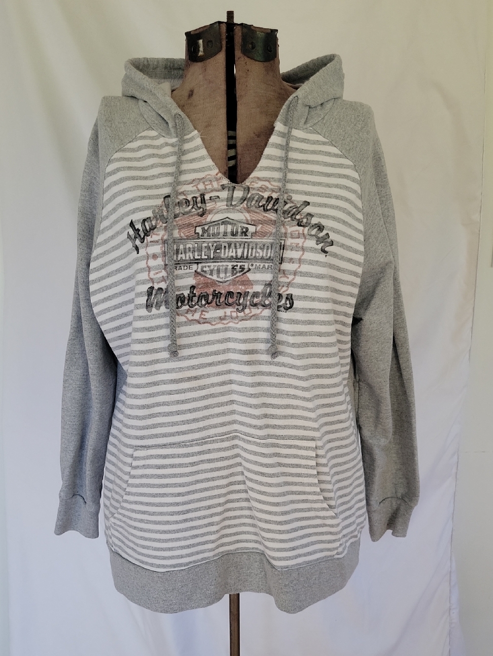 Harley-Davidson Hoodie, XL, Gray/White